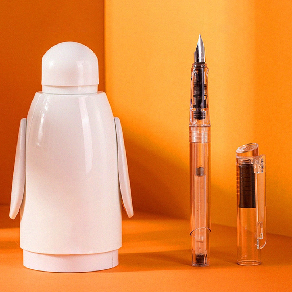 Bút Máy Bơm Mực Tự Động Bằng Nhựa Trong Suốt Cho Học Sinh