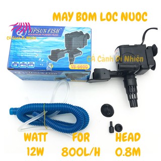 Máy bơm Vipsun VS-6600 lọc nước hồ cá cảnh 12W không kèm hộp lọc