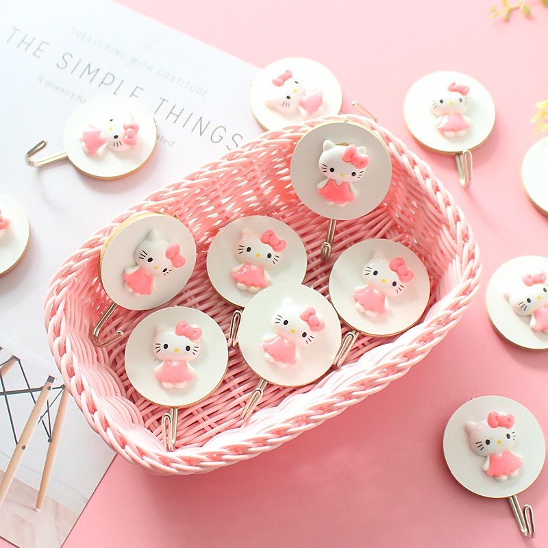 Móc treo đồ XIAODUOJIAJU dán tường hình mèo đáng yêu