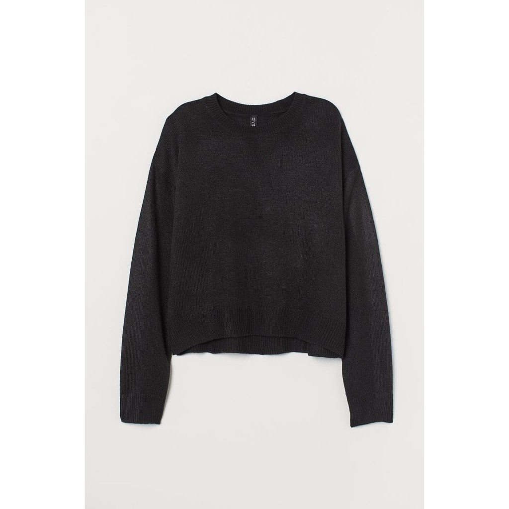 Áo len đen HM H&amp;M sz XS, S_hàng chính hãng authentic