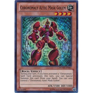 Thẻ bài Yugioh - TCG - Chronomaly Aztec Mask Golem / NUMH-EN001'