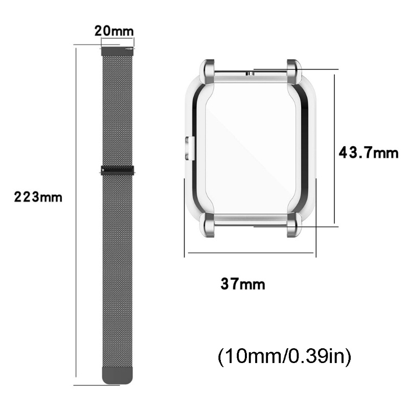 Dây Đeo Inox Milan Có Khóa Nam Châm Cho Đồng Hồ Realme Lidu1 20mm