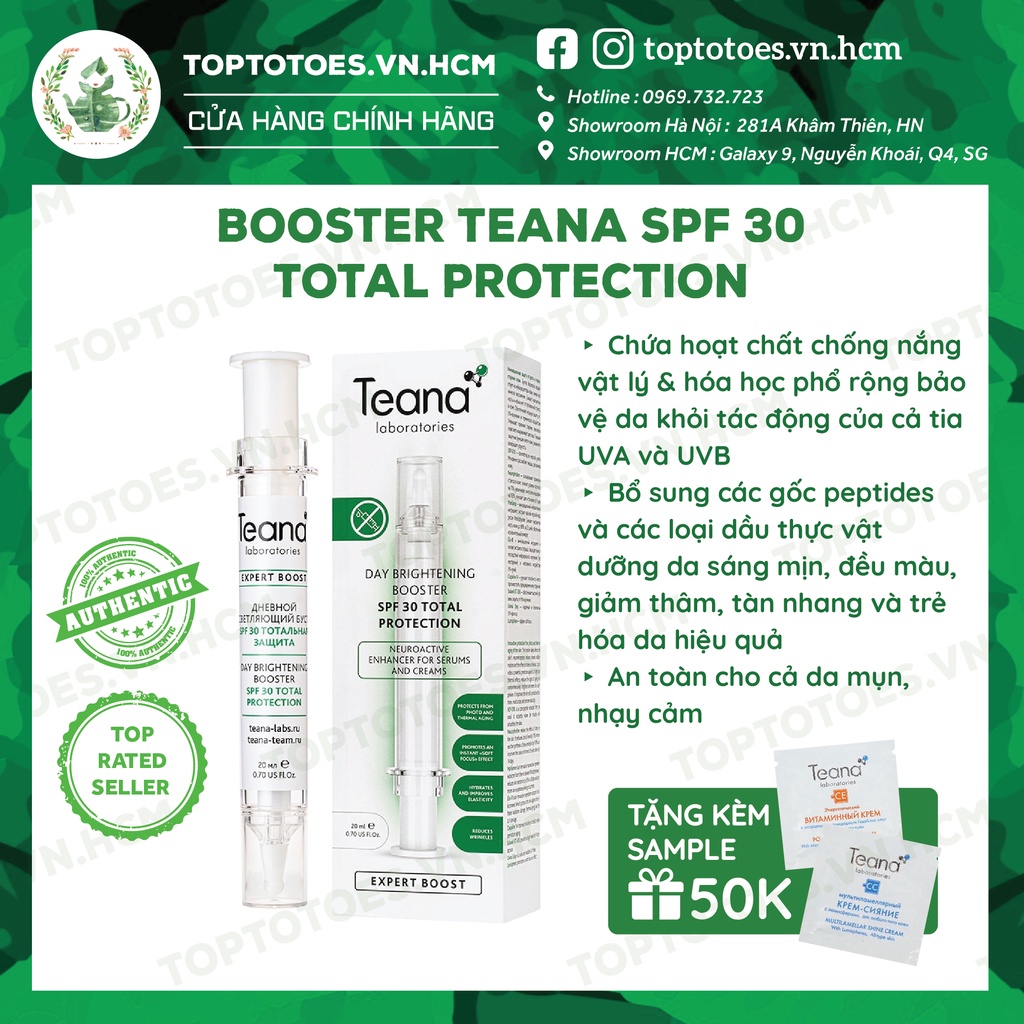 Booster Teana Day Brightening Total Protection SPF 30 dưỡng da sáng mịn, chống nắng