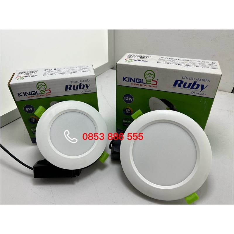Đèn led âm trần 8W D90,Kingled RUBY DL Series, Công suất 6w 8w 12w.