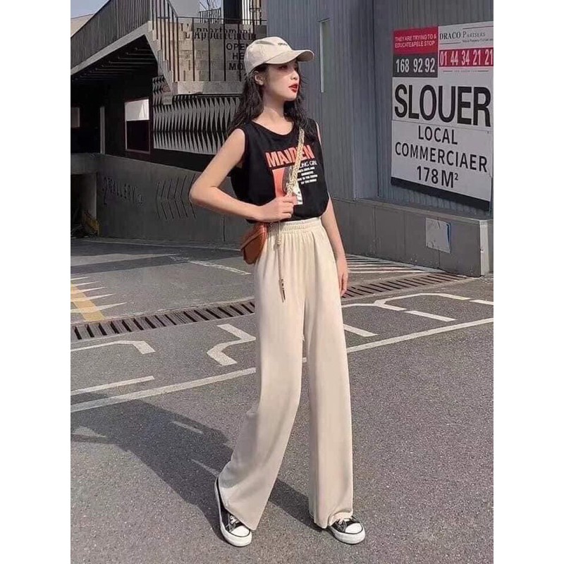 QUẦN TĂM ống rộng dài 4 màu free size 40-58kg , hàng loại 1 bao đẹp