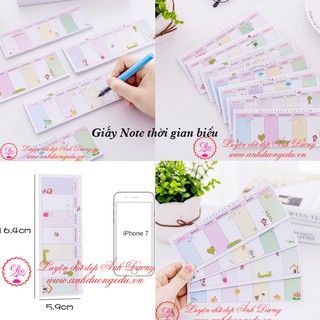 Giấy Note thời gian biểu cute
