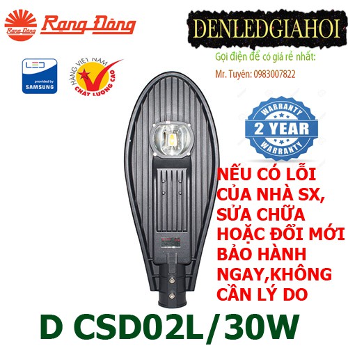 Đèn LED chiếu sáng đường  30W  Rạng Đông, model D CSD02L/30W