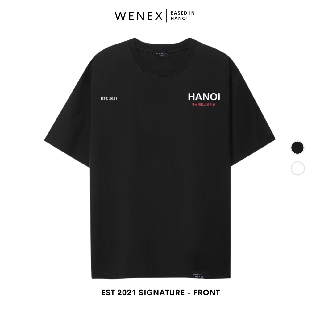 Áo Thun Tay Lỡ WENEX Phông Unisex Nam Nữ Cotton Oversize Form Rộng Local Brand EST 2021 Basic Signature