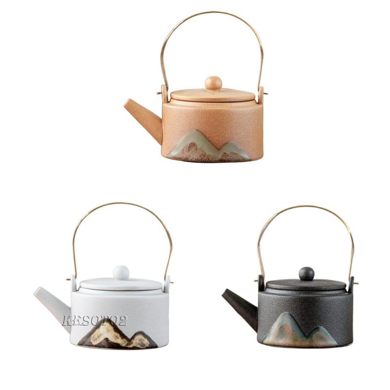 Ấm Trà Bằng Sứ 350ml Có Tay Cầm Tiện Dụng Cho Gia Đình 350ml