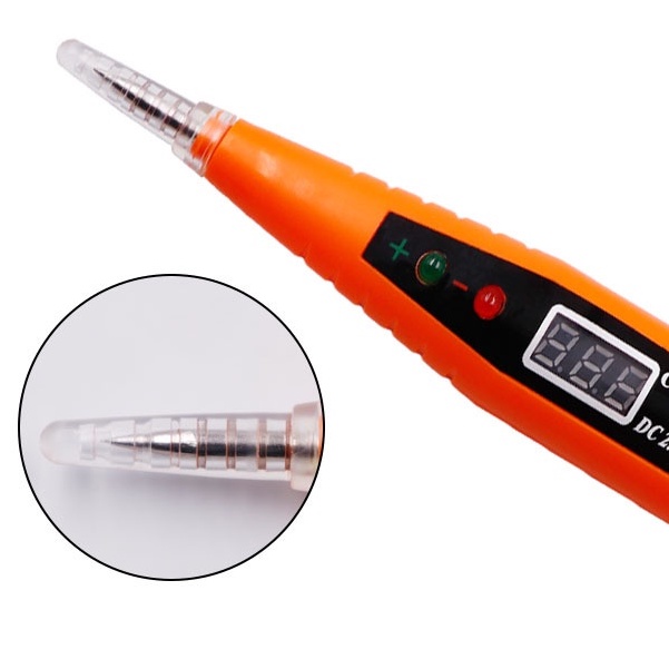 Máy kiểm tra mạch điện trên ô tô Màn hình kỹ thuật số 2 5V đến 35V Bộ đa chức năng Công cụ ánh sáng cho xe Winter064