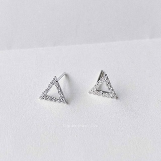 Khuyên tai tam giác đá Crystal Triangle Grace Jewelry