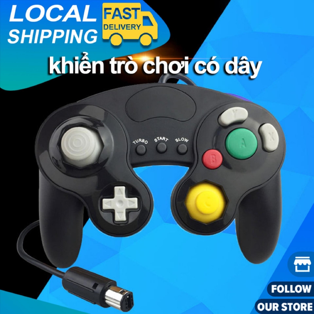 Nintendo bộ điều khiển NGC bộ điều khiển trò chơi gamecube NGC 3 điểm bộ điều khiển có dây hỗ trợ rung rung [YXSB10001]