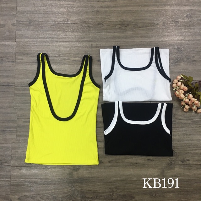 Áo 3 Lỗ Ulzzang Hở Lưng Phối Viền - 3 Màu Cực Hot | BigBuy360 - bigbuy360.vn