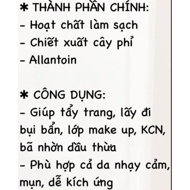 1 Lít Nước tẩy trang cây phỉ làm sạch sâu thiên nhiên handmade Cleansing water - micellar water