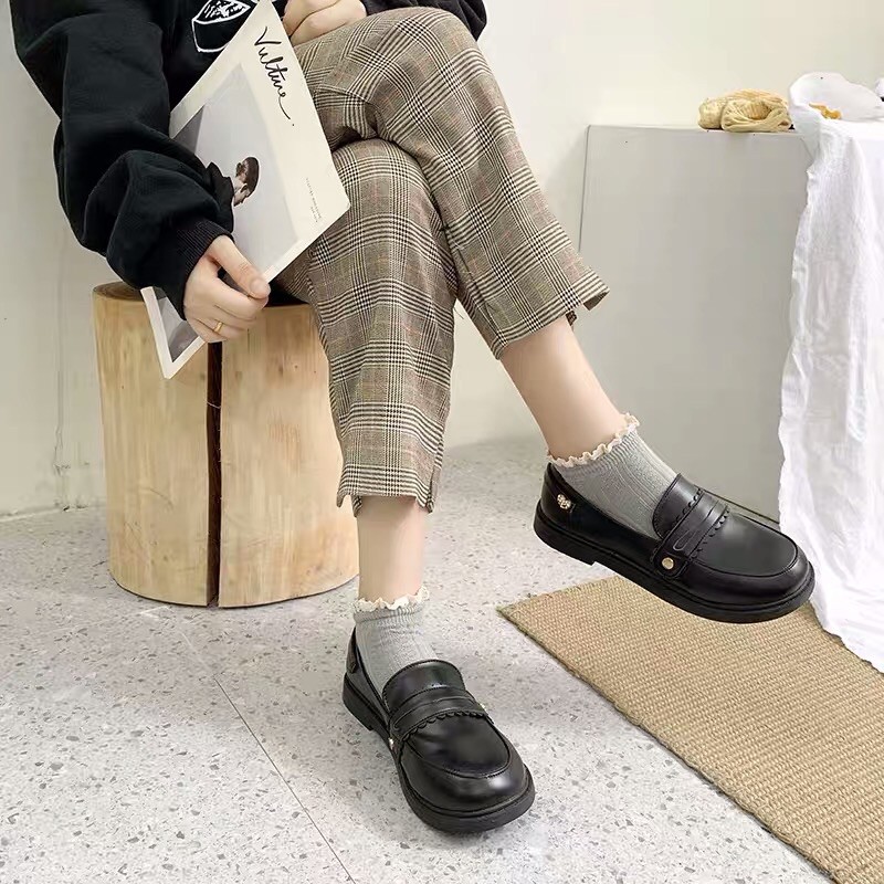 Giày ulzzang mũi tròn vintage mã Y568
