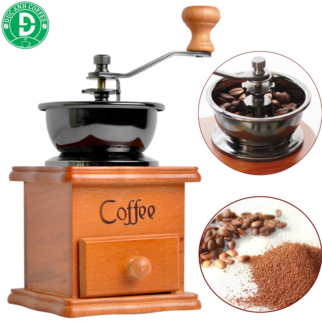 Máy xay cà phê , xay tiêu bằng gỗ - hàng đẹp - chất lượng - cao cấp - DUC ANH COFFEE