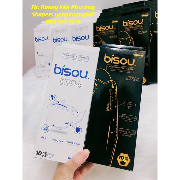 KHẨU TRANG BISOU KF94 LỌC BỤI MỊN - HỘP 10C | BigBuy360 - bigbuy360.vn