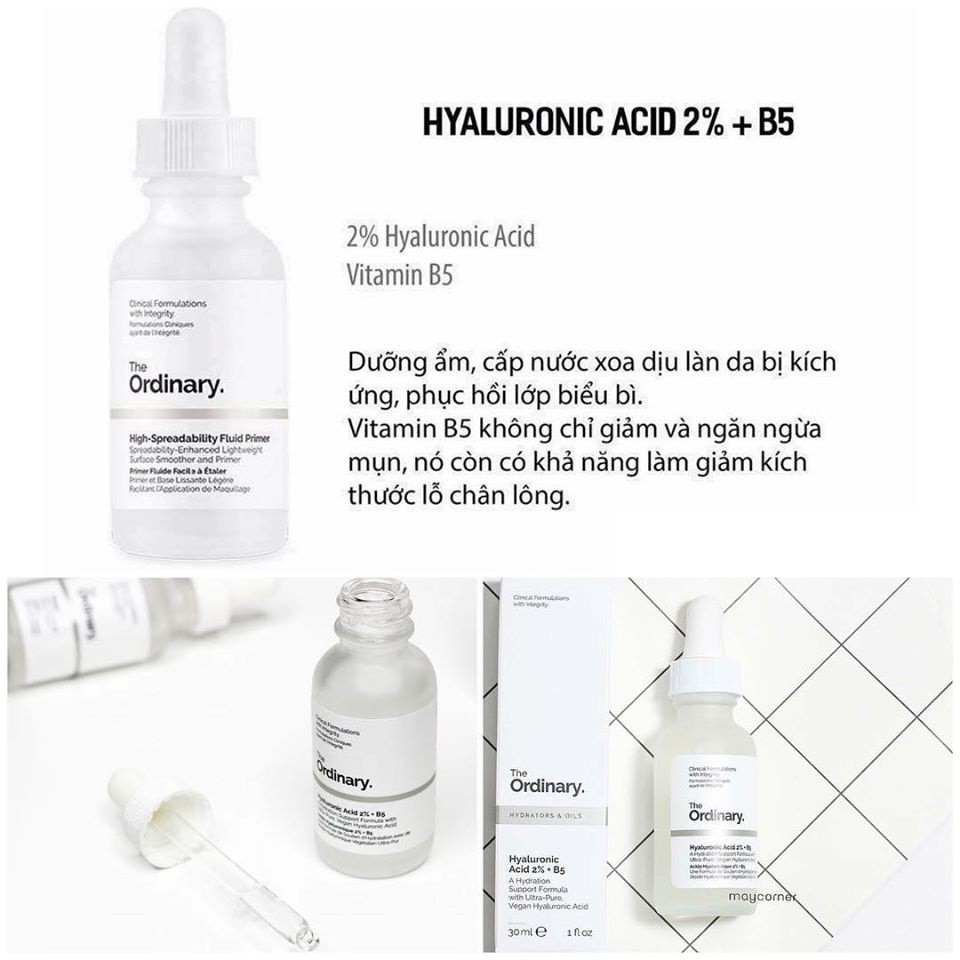 Tinh Chất Cấp Nước, Phục Hồi Da The Ordinary Hyaluronic Acid 2% + B5 30ml