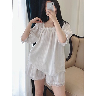A525- BỘ ĐŨI TRẮNG PHA REN NỮ