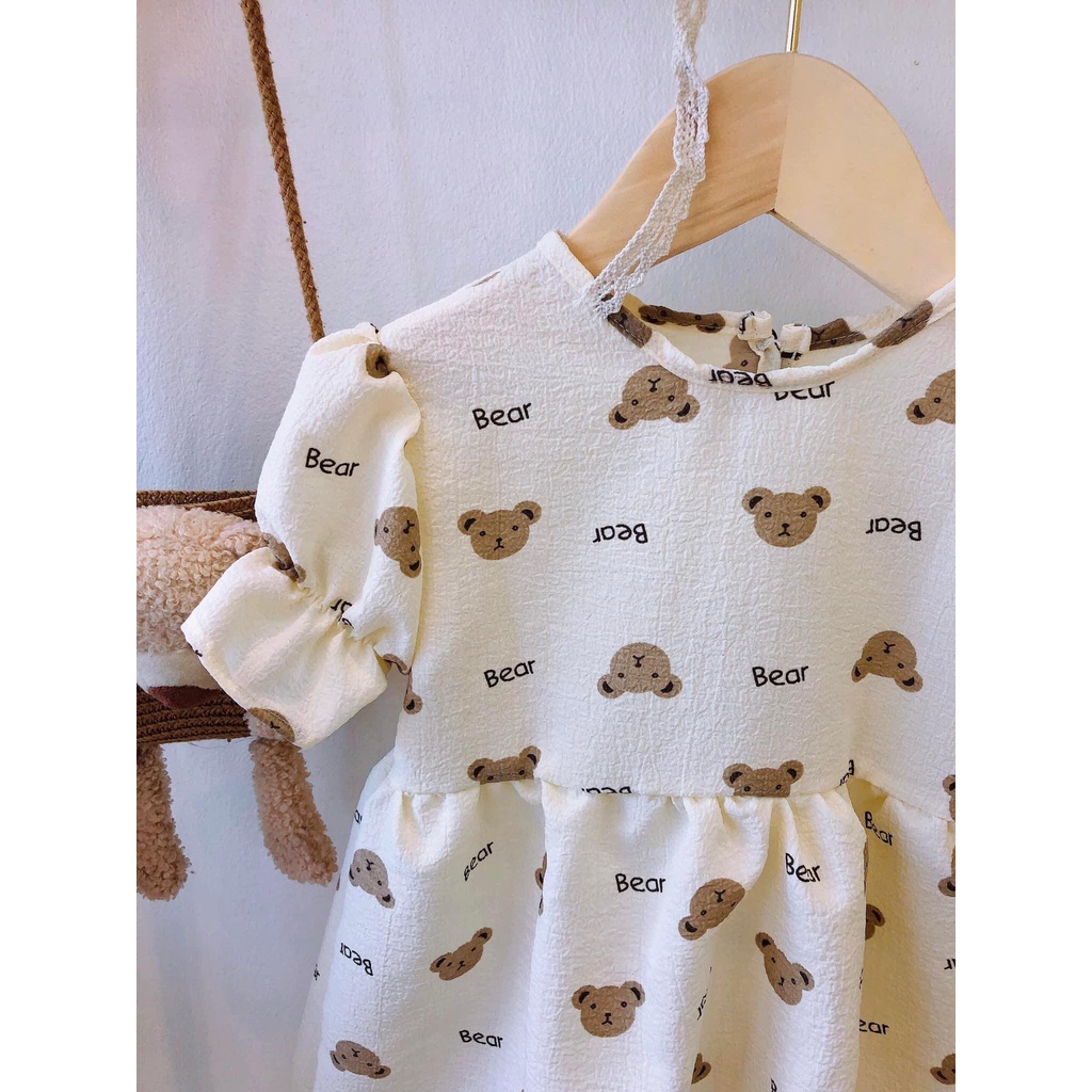 Váy bé gái 7kg đến 16kg họa tiết dáng baby doll, đầm bé gái mặc hè TNB