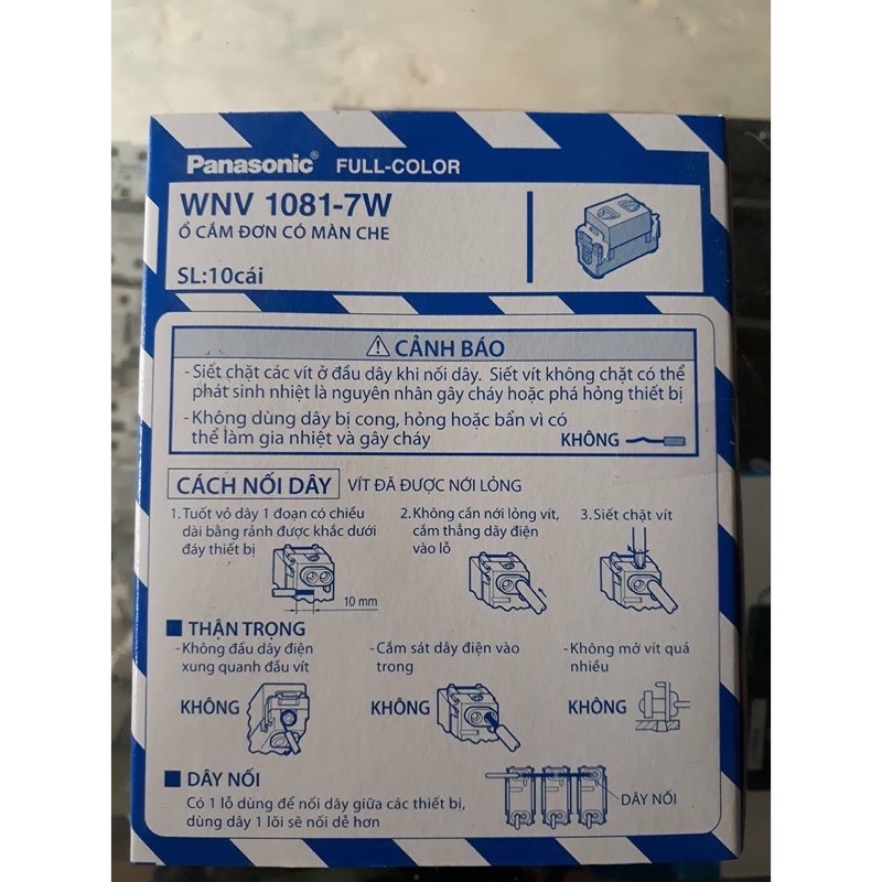 Ổ cắm  Panasonic   1081-7SW ( Hạt to - chính hãng)