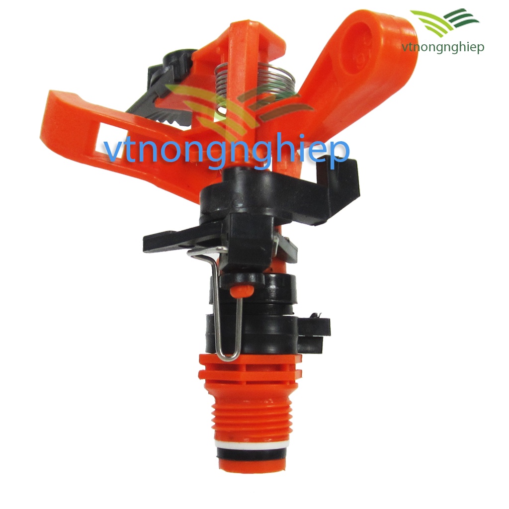 Béc tưới cánh đập BB-914C, bán kính tưới 6.5-12m, chân ren 21mm, điều chỉnh góc tưới tùy ý, phun phủ đồng đều