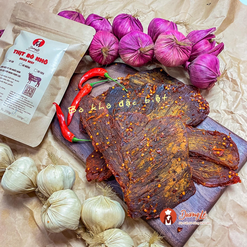 Bò Khô Miếng Đặc Biệt 250gr Đặc Sản Đà Nẵng Nhà Làm Dương Lê | BigBuy360 - bigbuy360.vn