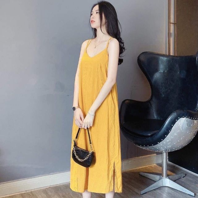 Váy maxi đan dây lưng