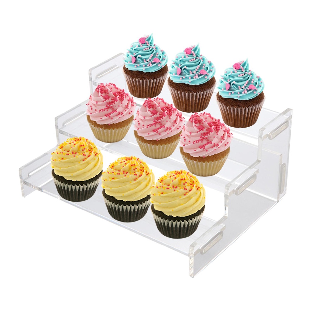 [lzdjhyke3] Giá Đỡ Bánh Kem 3 Tầng Trong Suốt Để Bàn Trang Trí Nhà / Tiệc Cưới / Cupcakes
