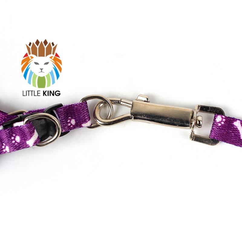 Dây dắt chó mèo kèm đai yếm vải mỏng bản 1cm cho chó mèo cỡ nhỏ Little King pet shop