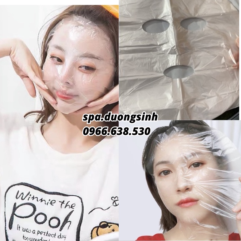 Mặt Nạ Ni Lông Ủ Trắng Da, Mặt Nạ Nilon Ủ Tê, Mặt Nạ Ủ Chuyên Dùng Trong Spa, Thẩm Mỹ