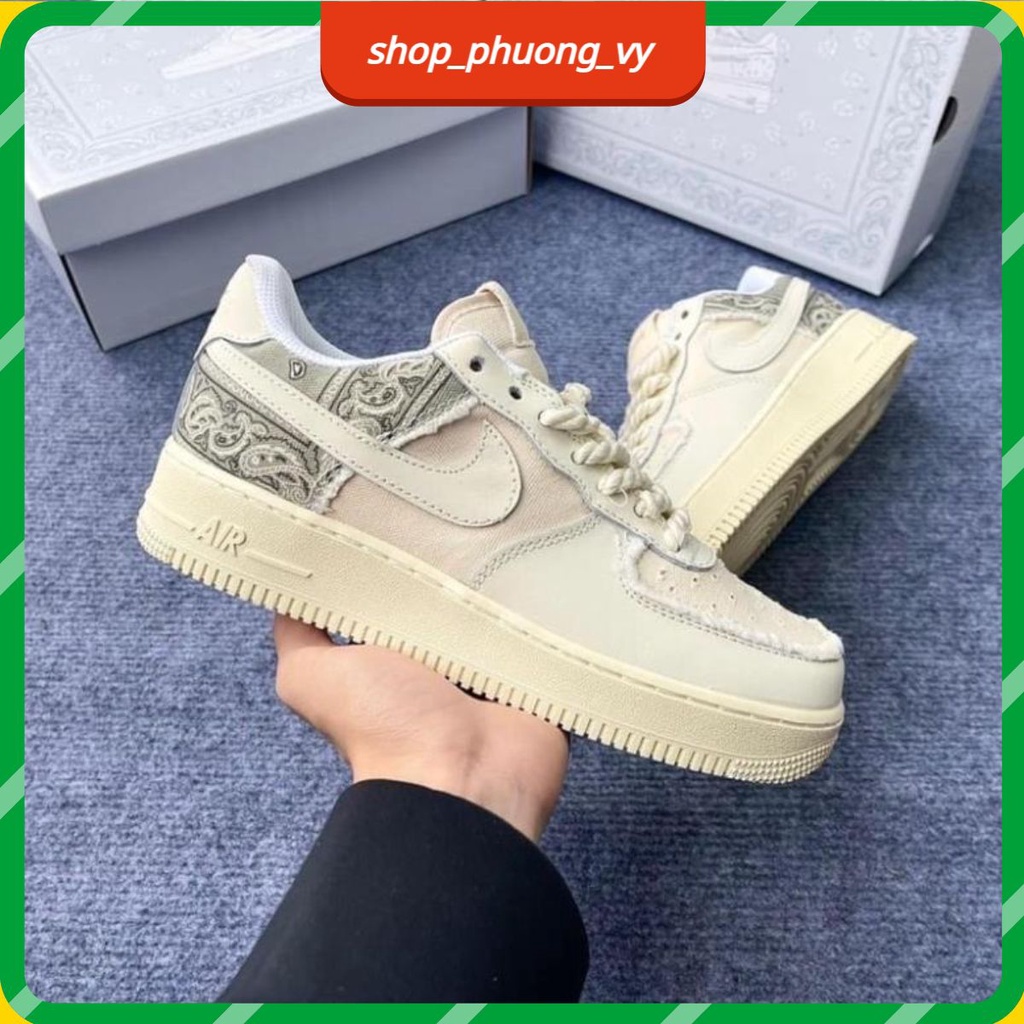 Giày_Nike air force 1 thổ cẩm, Af1 dây thừng bản SC Trung bản mới nhất fuil box bill