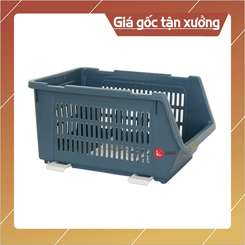 [Mua nhiều giá rẻ] Kệ nhựa xếp tầng có bánh xe chịu được tải trọng 20kg