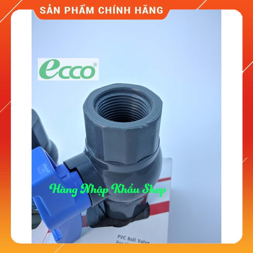 Van khoá nước 2 đầu ren trong phi 34 ECCO nhập khẩu từ Thái Lan