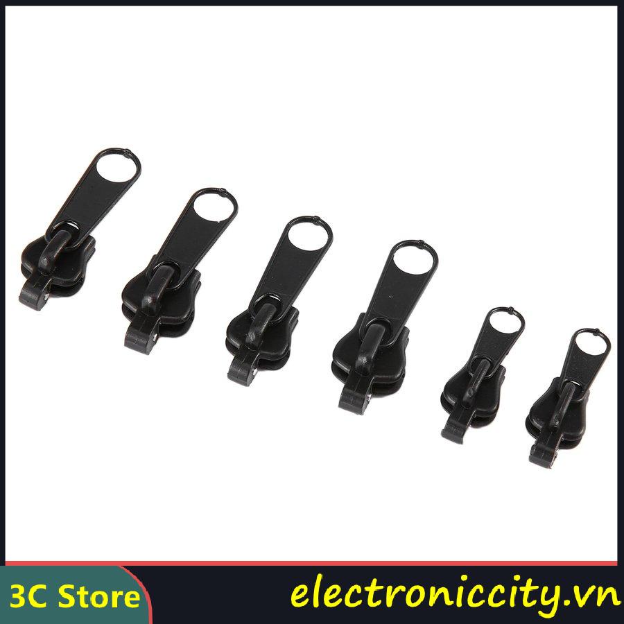 Bộ 3C} 6 đầu khóa kéo nhựa thay thế thông dụng sửa chữa