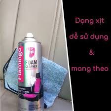 Combo 03 Chai xịt bọt Flamingo F002 vệ sinh da làm sạch ghế da , nội thất ô tô - Làm sạch ghế da, nỉ, taplo