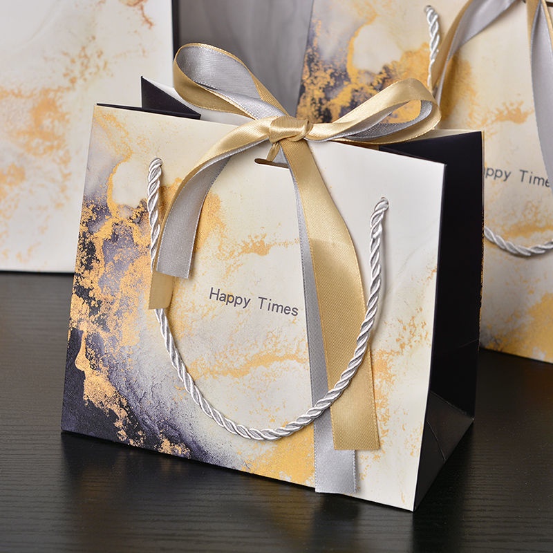 Túi Giấy Đựng Quà Cao Cấp Đính Nơ Cỡ Vừa Và Nhỏ