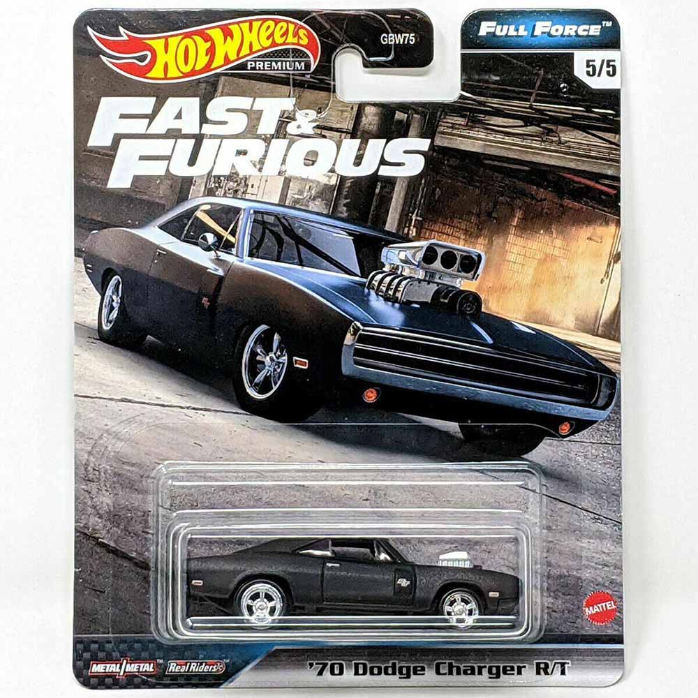 Xe mô hình 1/64 bánh cao su Hot Wheels Premium Fast & Furious ’70 Dodge Charger R/T