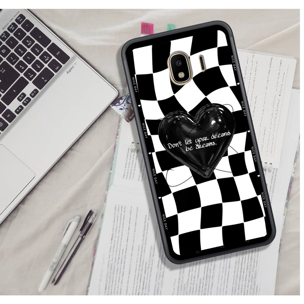 Ốp Lưng Samsung J2 PRO - J2 CORE - J4  , In Hình &quot;Black Heart&quot; Phong Cách Đẹp.