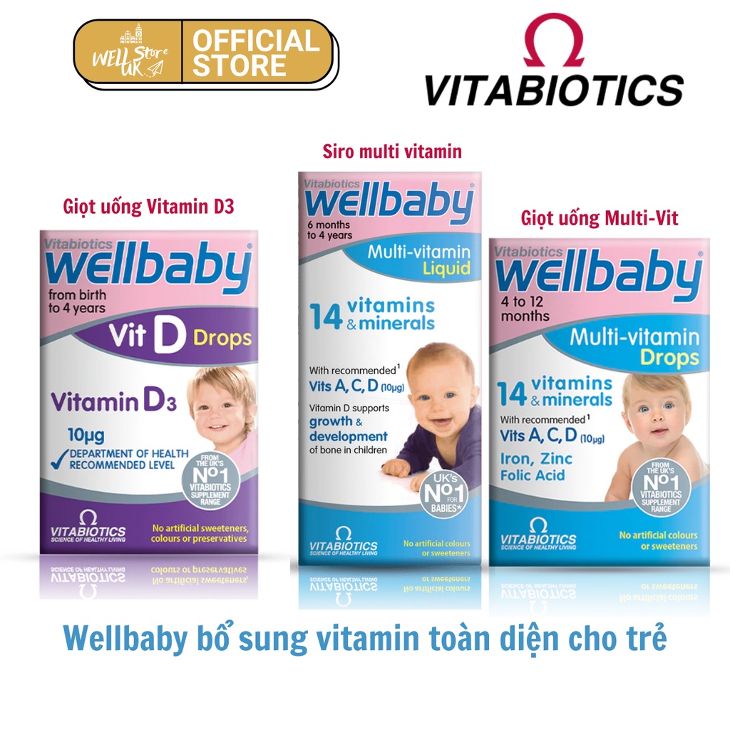 SIRO WELL BABY VITABIOTICS GIÚP BÉ ĂN NGON NGỦ NGON