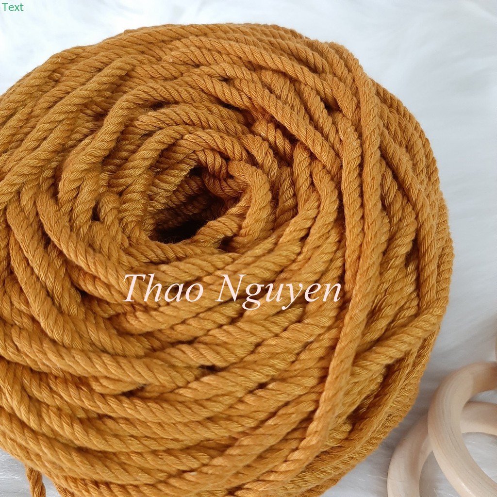 (ẢNH THẬT) Dây thừng se macrame, dây cotton. MÀU VÀNG MUSTAND .