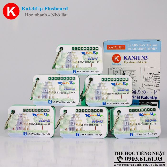 Bộ KatchUp Flashcard Hán Tự N3 (Kanji n3)