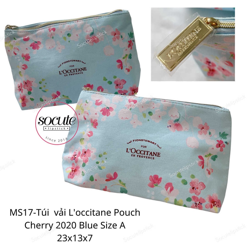 Túi Vải L'occitane Pouch Cherry 2020 Blue Size A - MS17