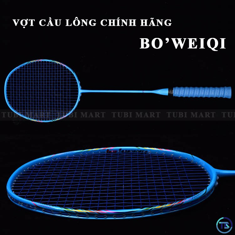 Bộ Vợt Cầu Lông Boweiqi Chính Hãng – Vợt Cầu Lông 100% Khung Carbon Siêu Bền, Siêu Nhẹ KÈM PHỤ KIỆN – TB07