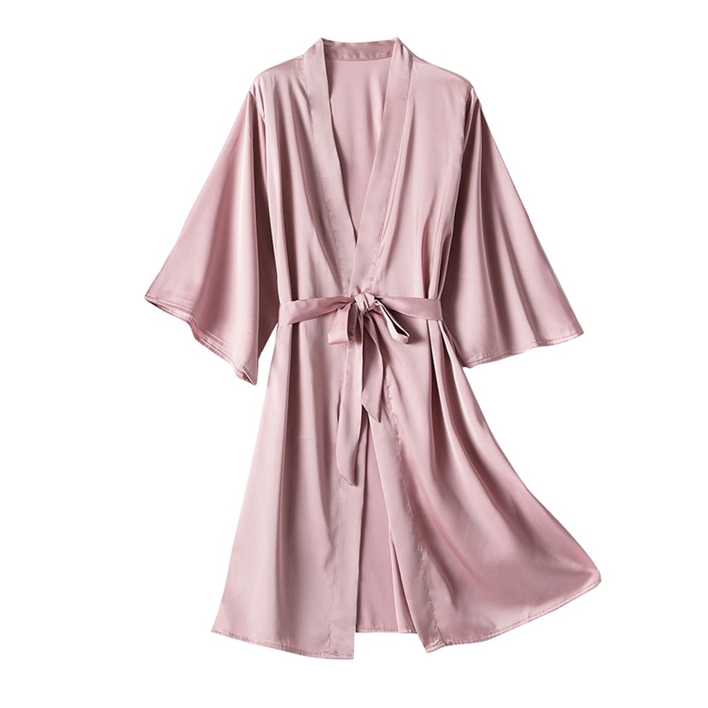 Bộ Đồ Ngủ Vải Lụa Satin Thiết Kế Quyến Rũ Cho Nữ