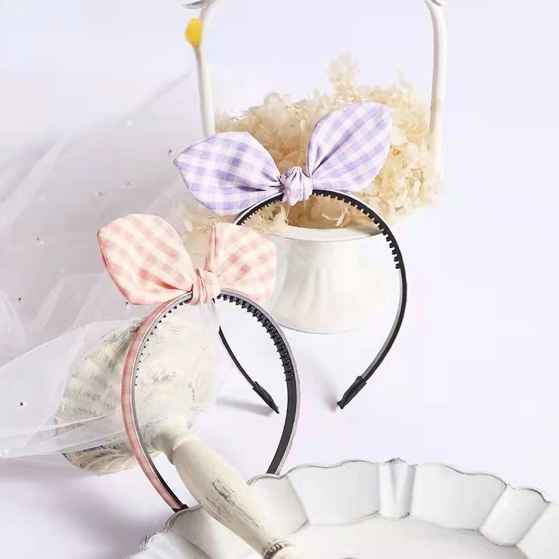 Băng Đô Tai Thỏ Chống Trượt Có Răng Phong Cách Hàn Quốc Cho Bé Gái