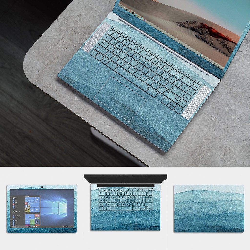 Bộ skin dán laptop mẫu Màu Nước / Có mẫu decal dán cho tất cả các hãng máy tính