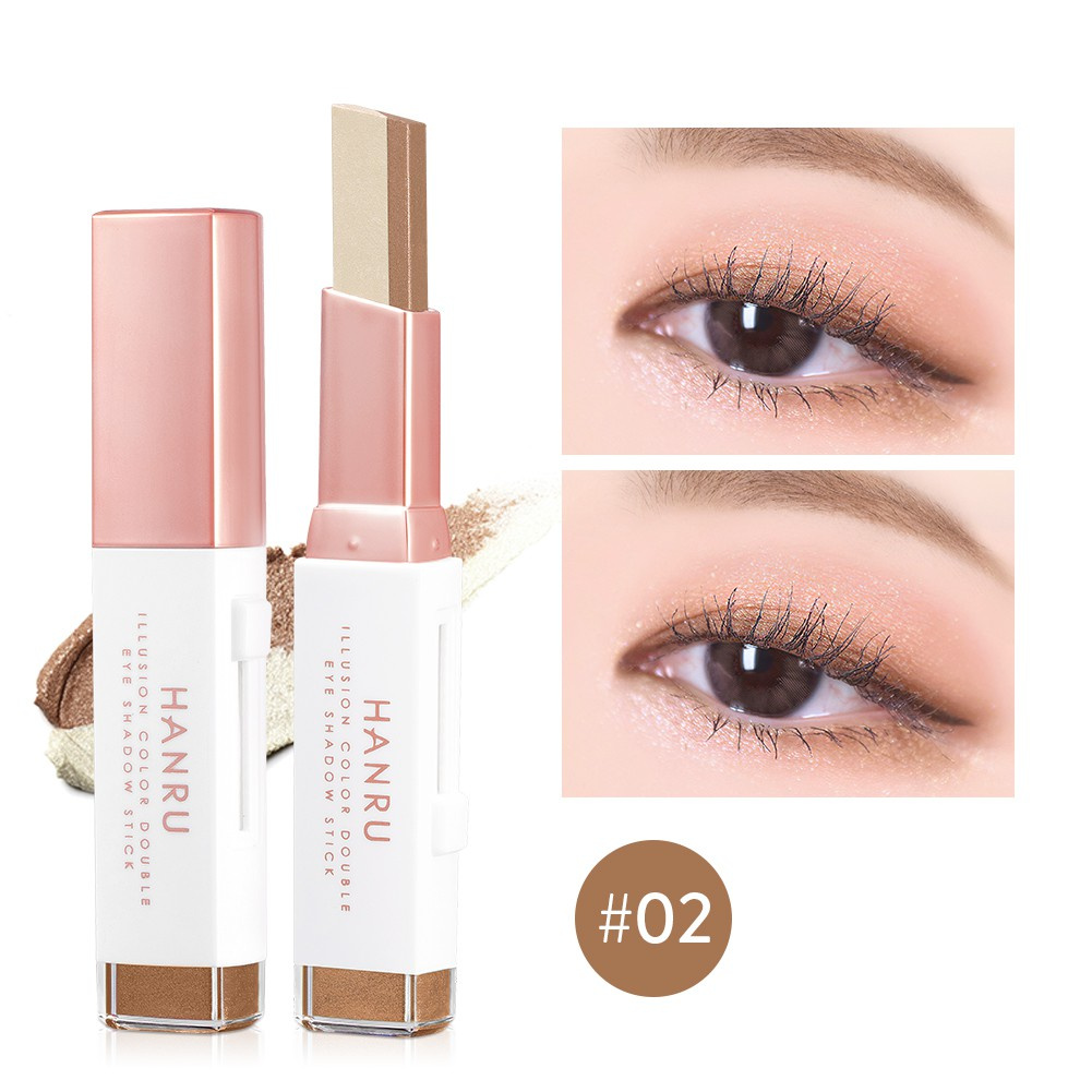 GECOMO Eyeshadow Stick 2 in 1 Glitter Eye Shadow Pencil Long Lasting Waterproof Eye Make Up | BigBuy360 - bigbuy360.vn