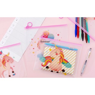 Ví Zip Unicorn Hồng