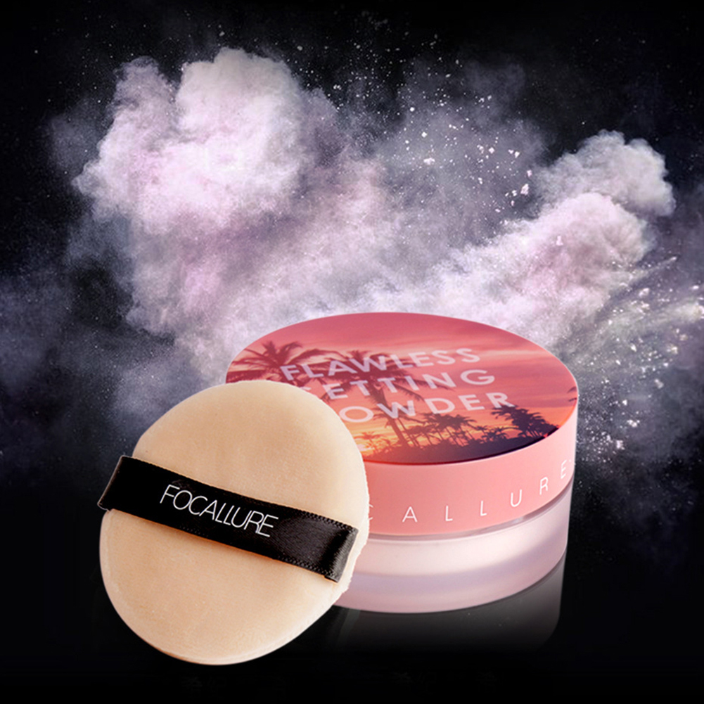 CODseller FOCALLURE Oil Control Loose Powder Setting Makeup Concealer Waterproof Cosmetic